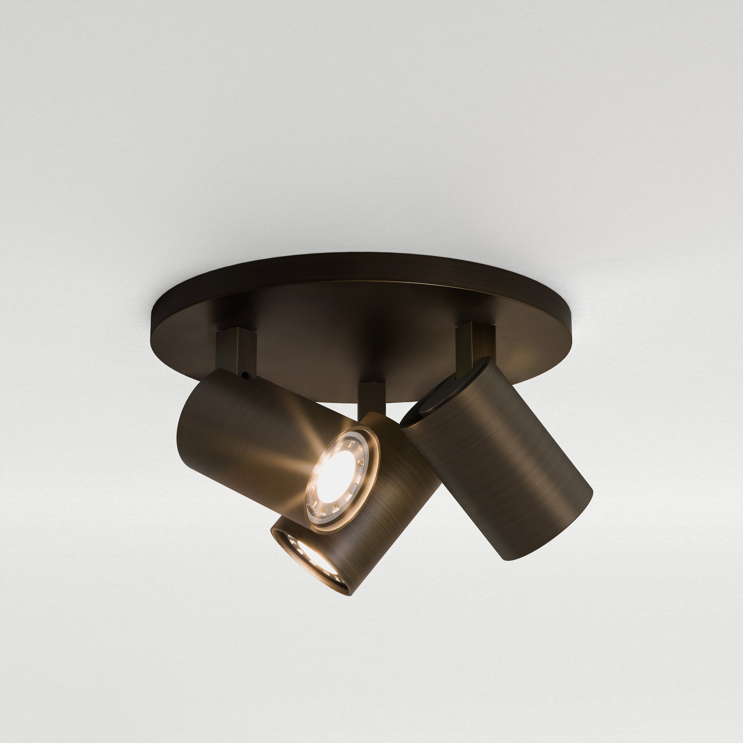 Ascoli Triple Round OBS excl. 3x GU10 brons