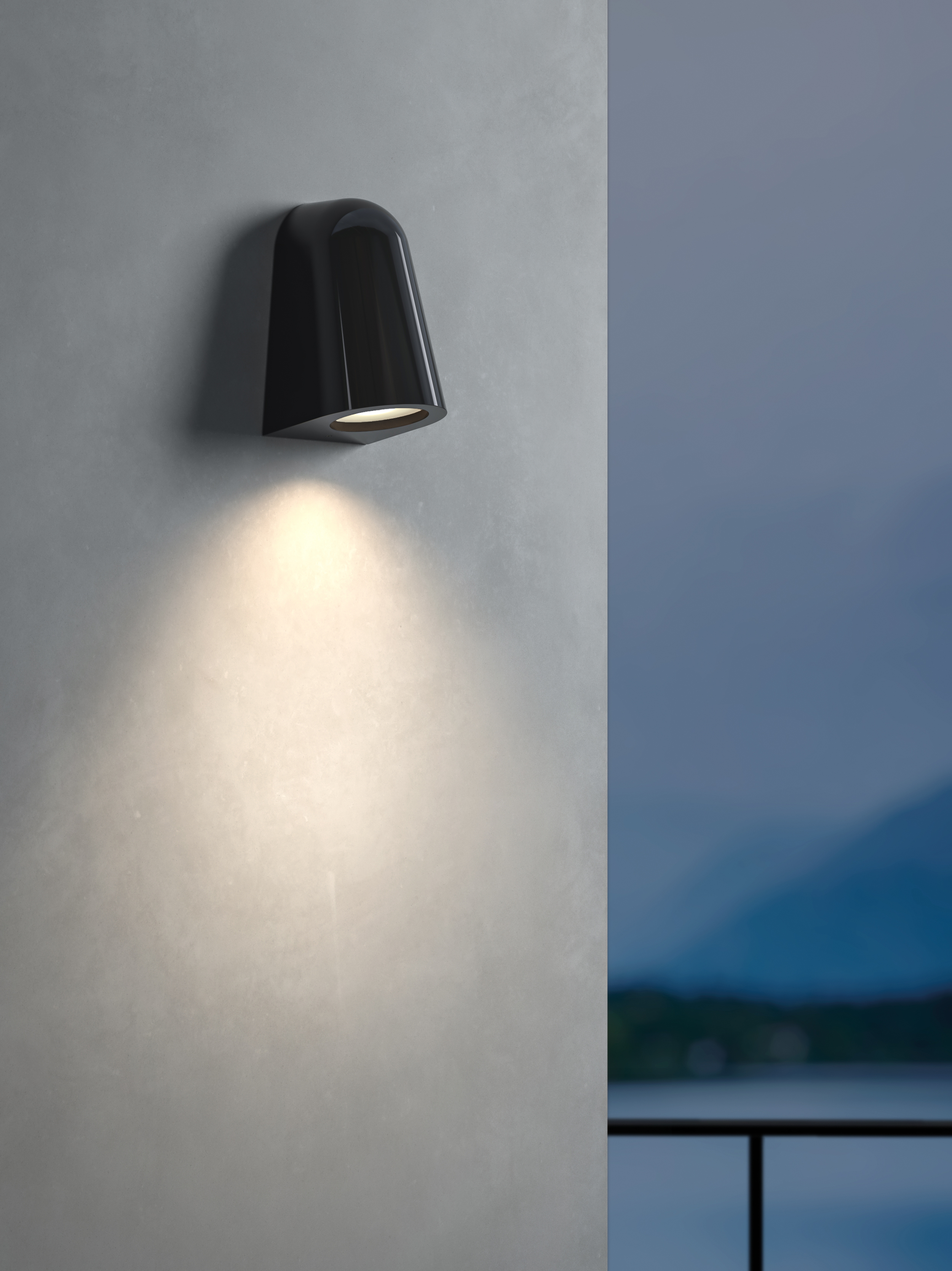 Mast Light BWL excl. GU10 gloss glaze zwart
