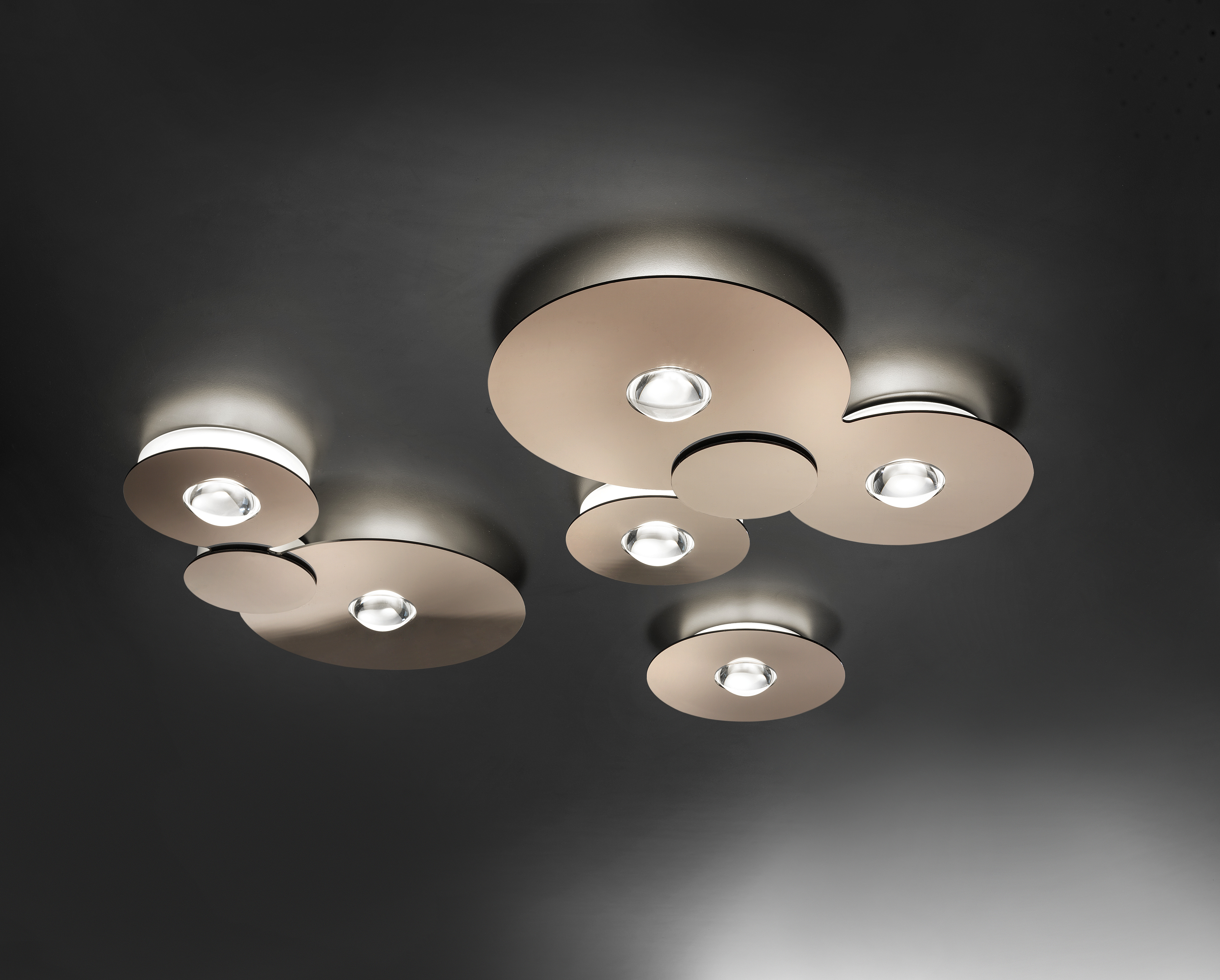 Lodes Bugia Triple plafondlamp 3000K goud