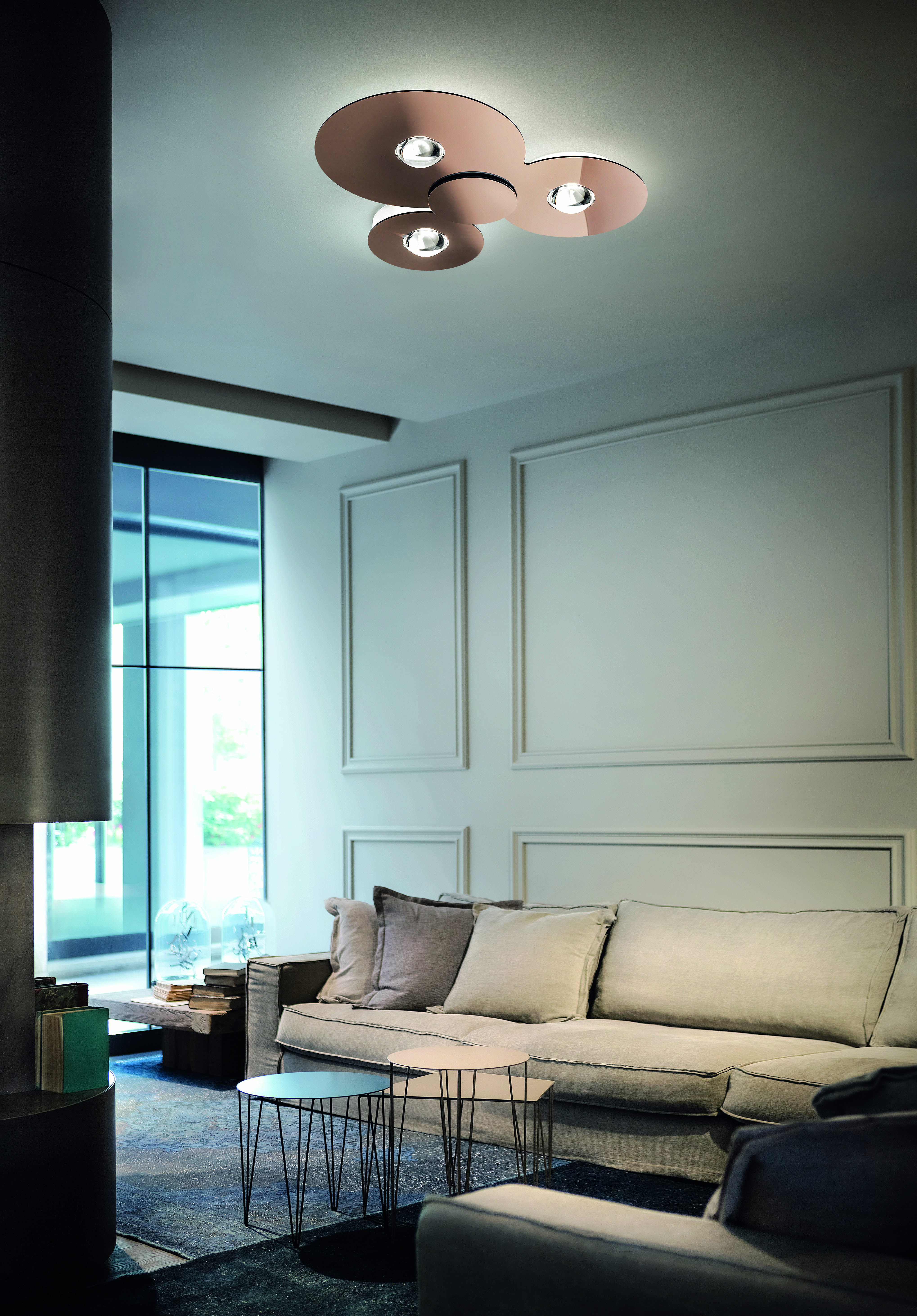 Lodes Bugia Mega plafondlamp 3000K glossy brons