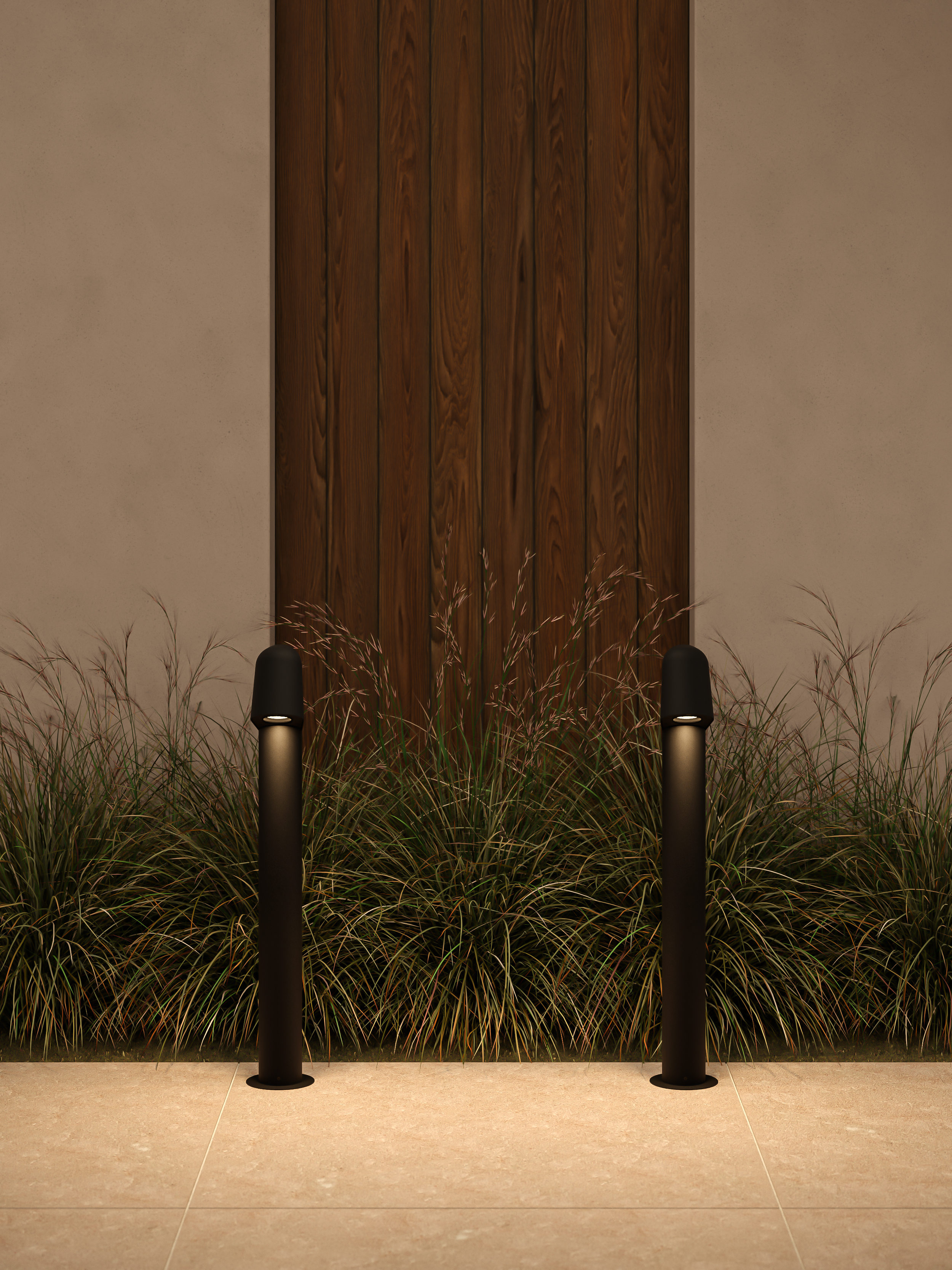Mast Bollard 700 excl. GU10 structuur zwart
