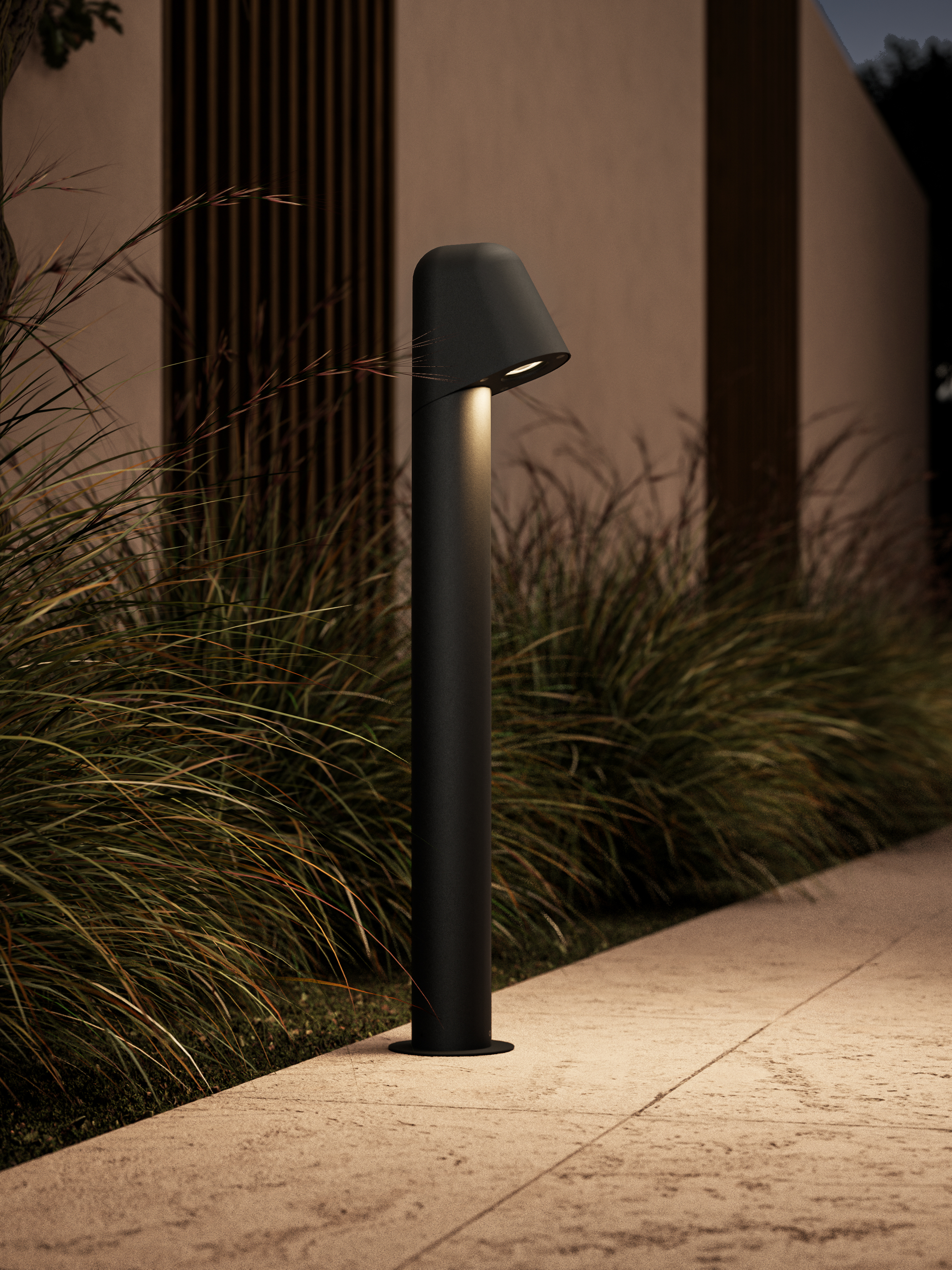 Mast Bollard 700 excl. GU10 structuur zwart