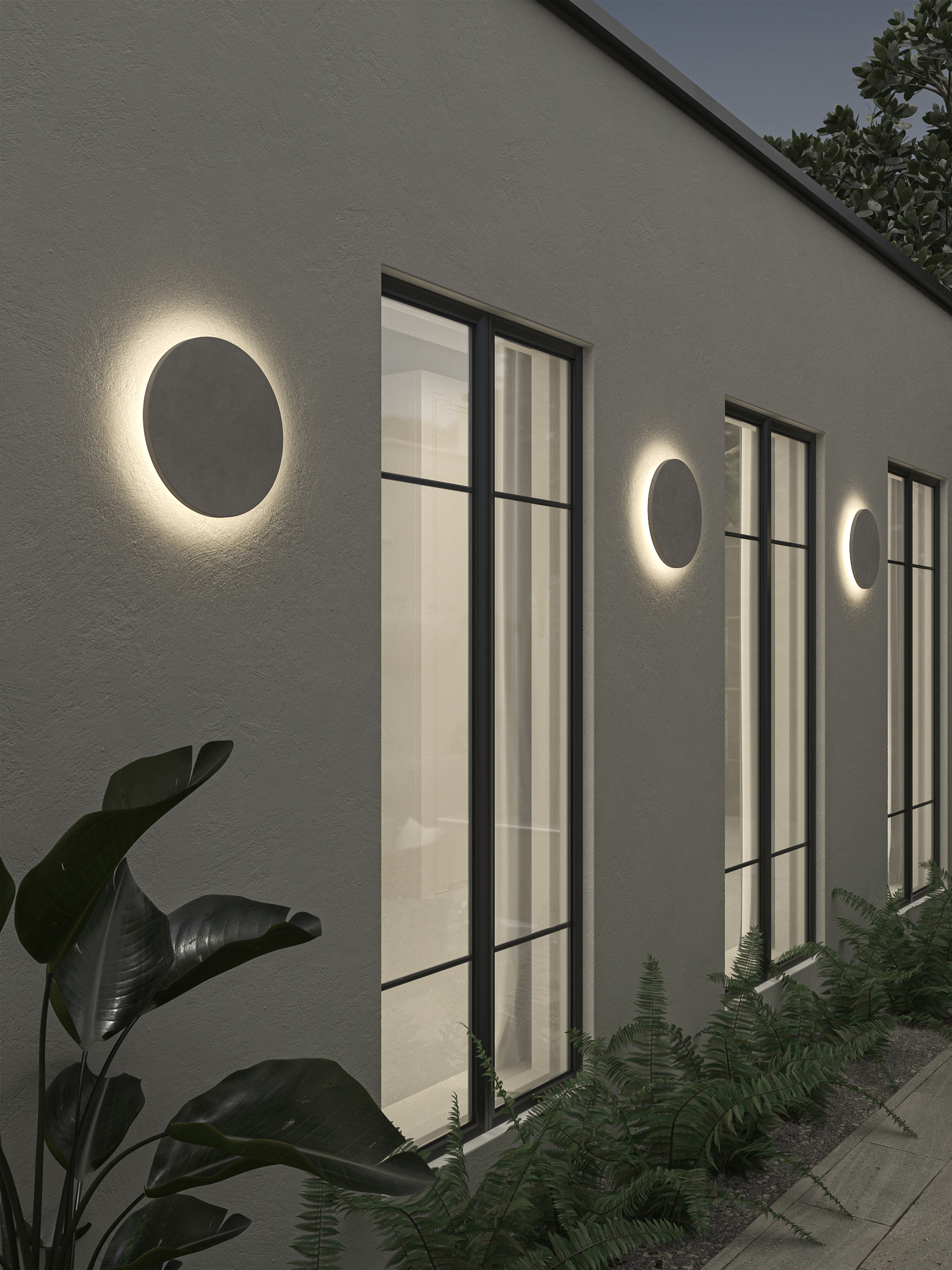 Eclipse Round 300 LED WL 3000K mat concrete
