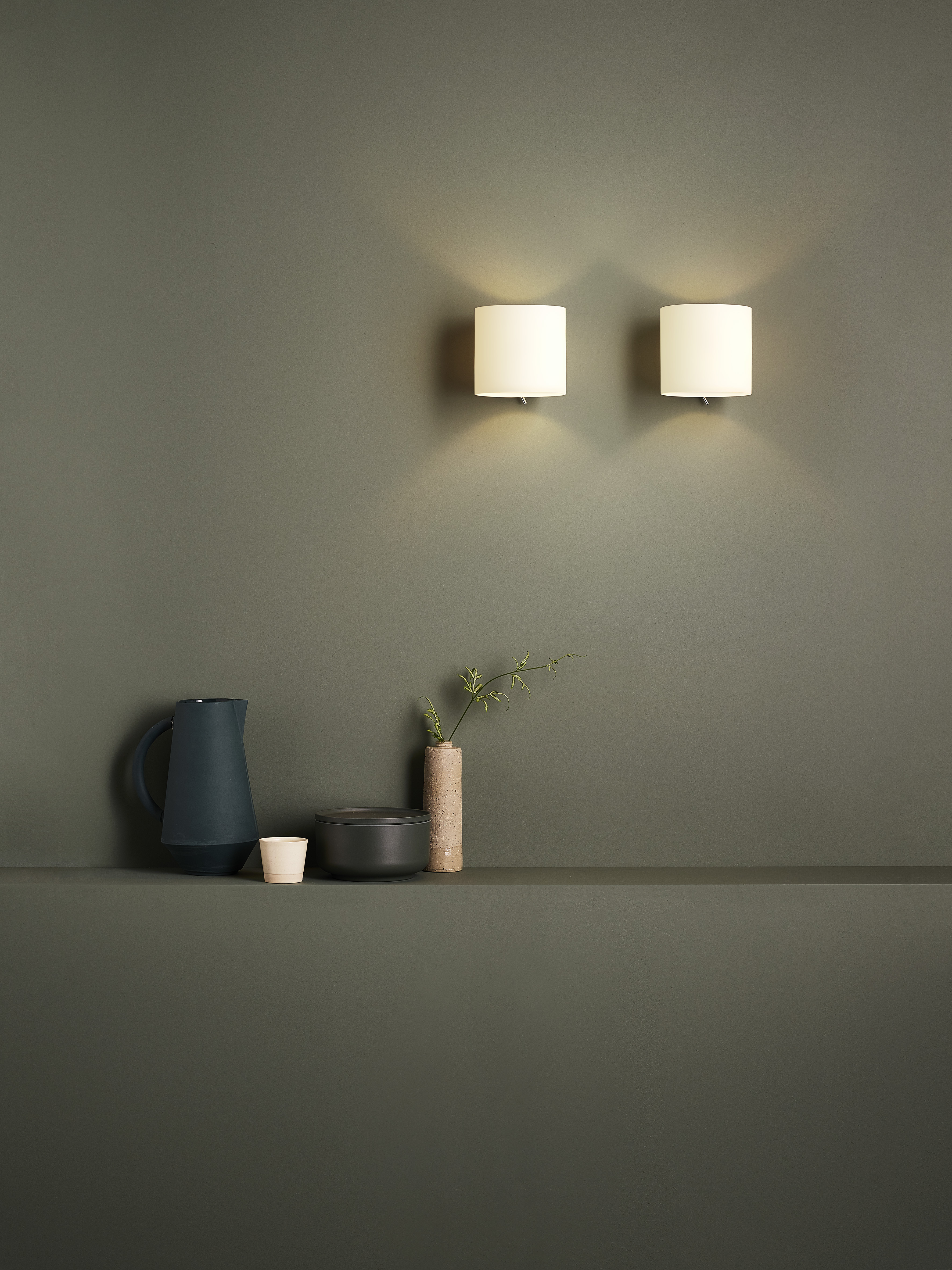 Luga Switched WL excl. E14 gelakt zilver/wit glas