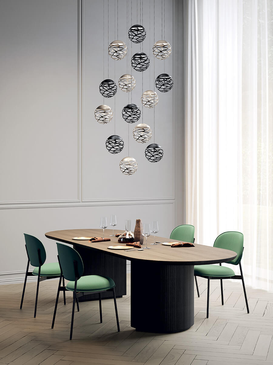 Kelly Cluster Sphere HL 18cm 350mA 2700K mat zwart