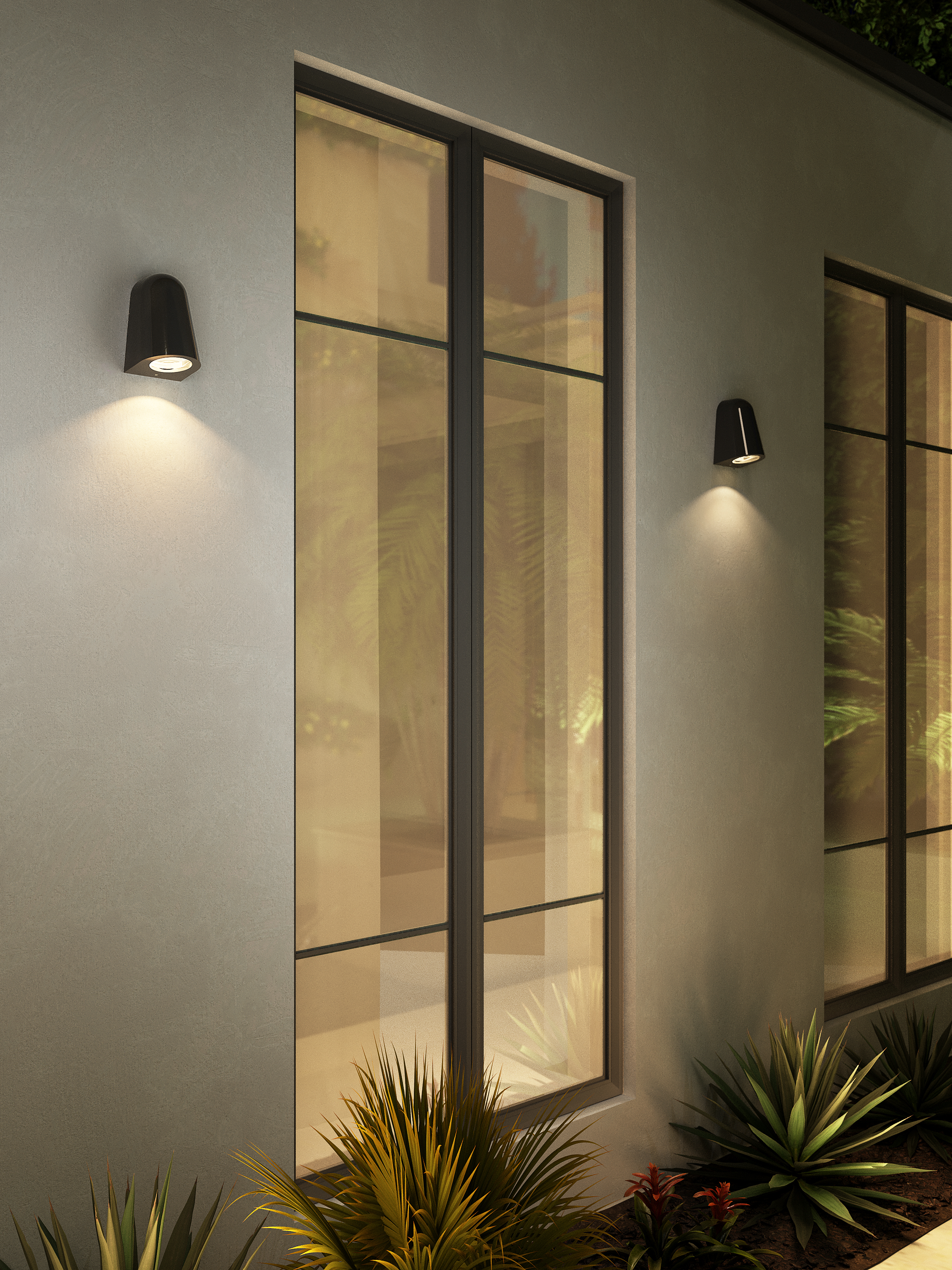 Mast Light BWL excl. GU10 gloss glaze zwart