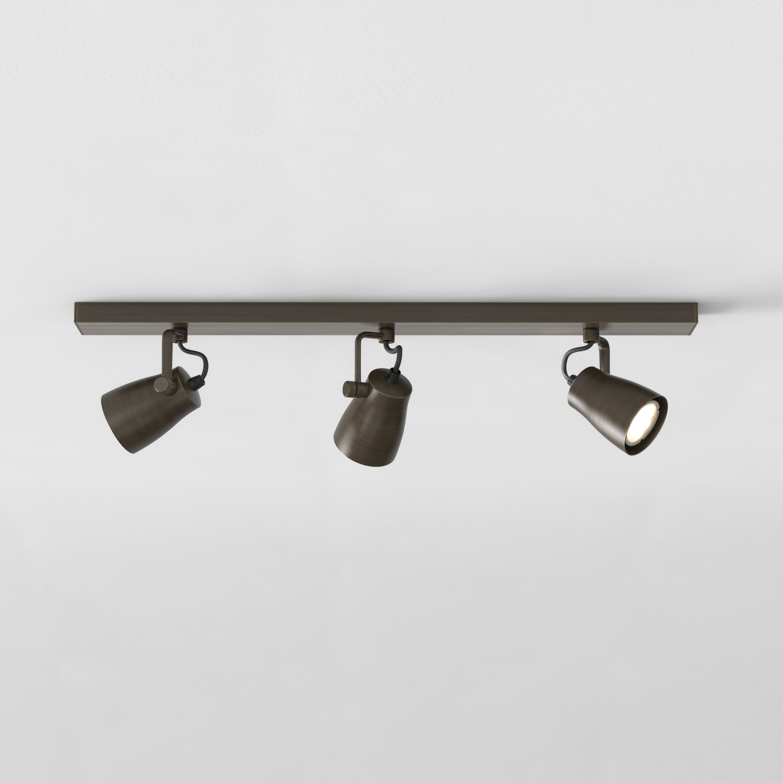Juno Triple Bar OBS excl. 3x GU10 brons