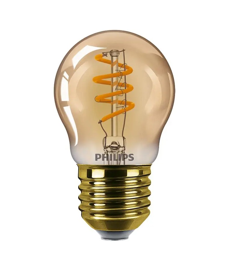 Philips E27 kogel gold PH LED 2.6W 818 dim Philips E27 kogel gold PH LED 2.6W 818 dim