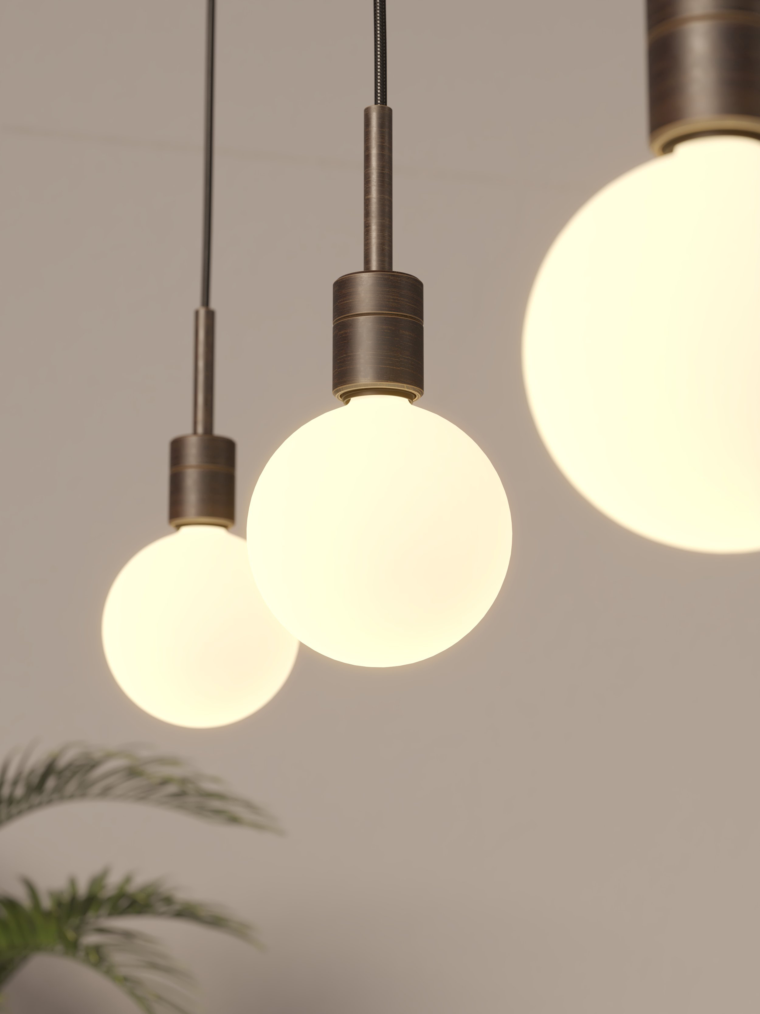 Pendant Suspension Kit 4 HL excl. E27 brons