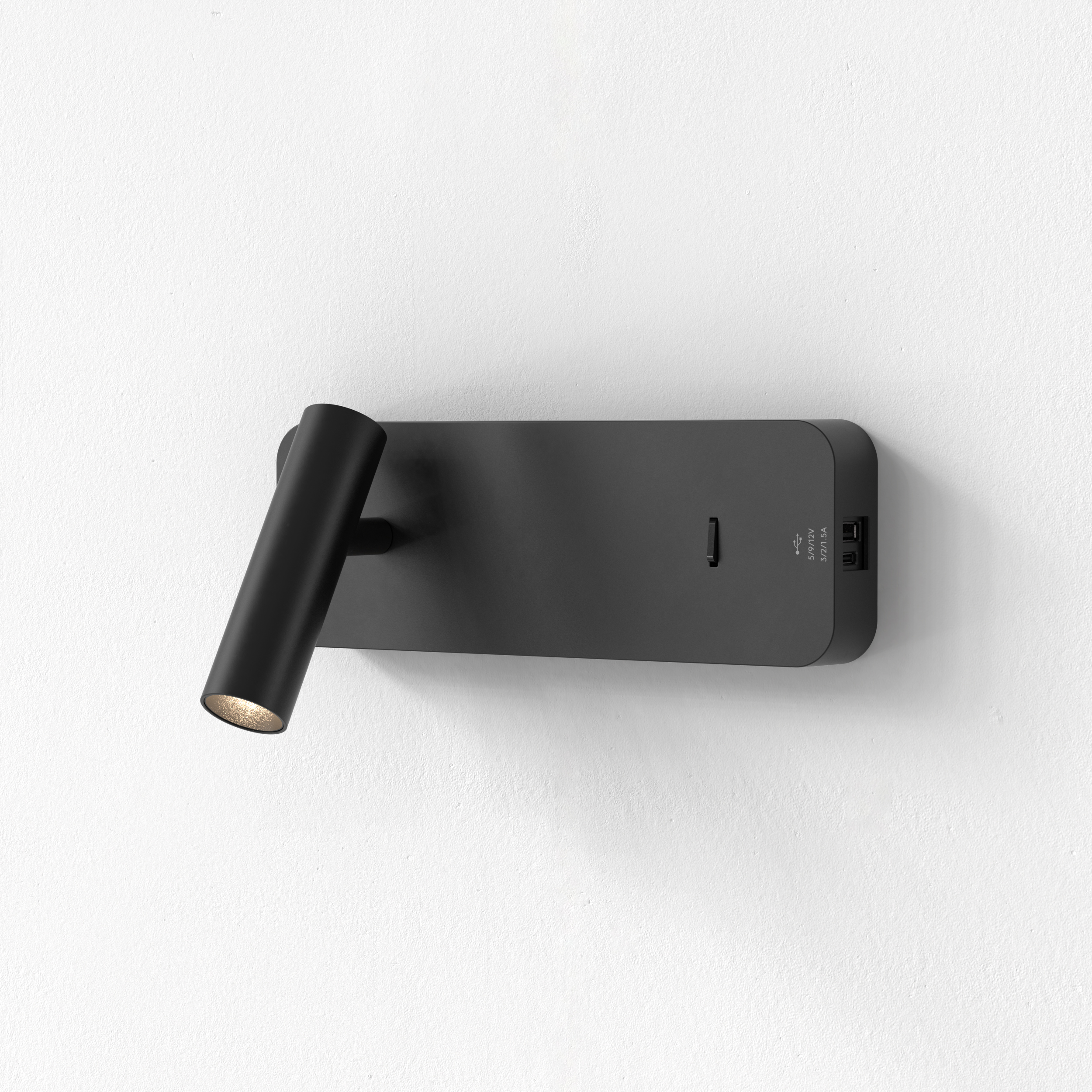 Enna Surface USB A+C LED WL 2700K mat zwart