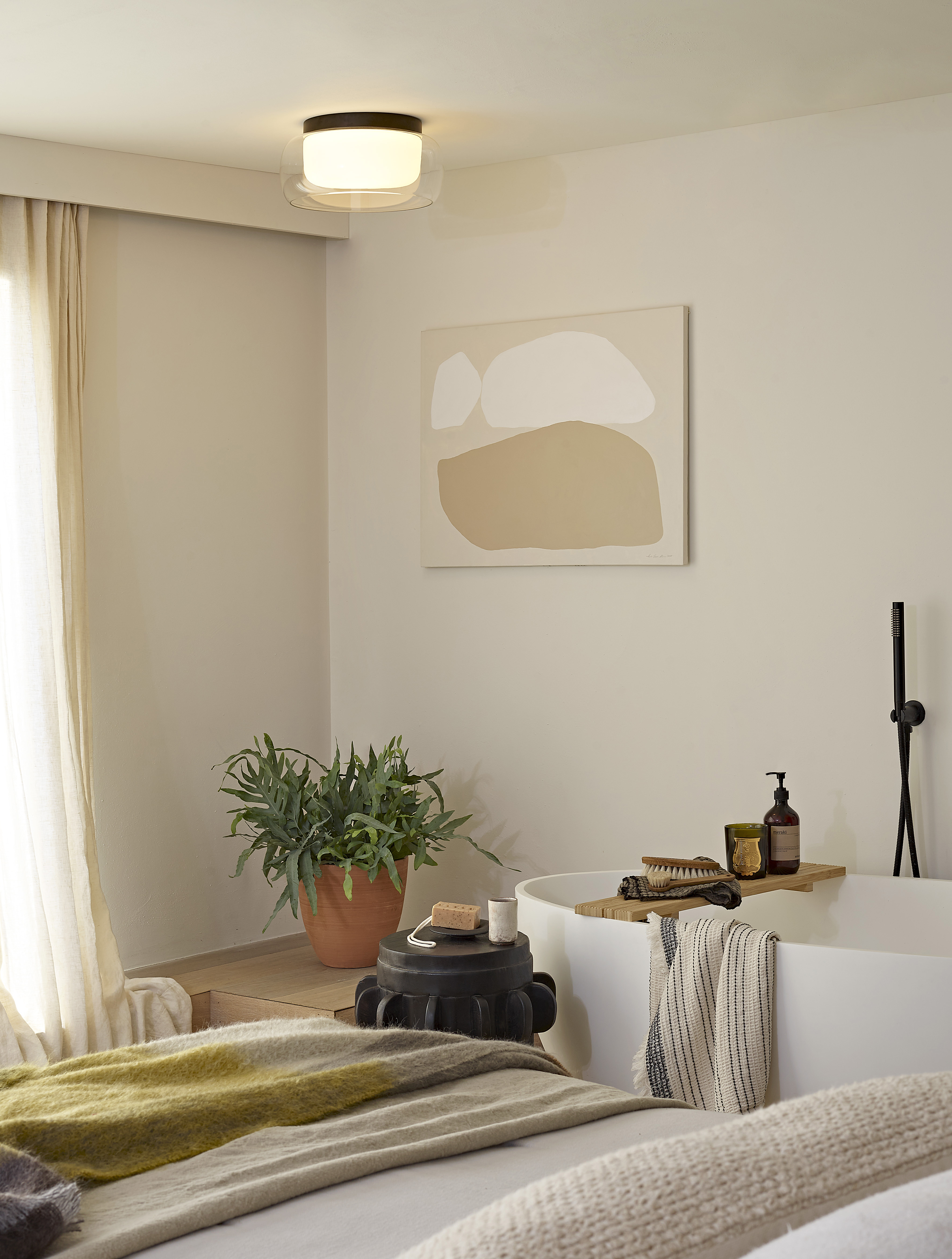 Aquina Ceiling 360 PL excl. 2x E27 mat zwart