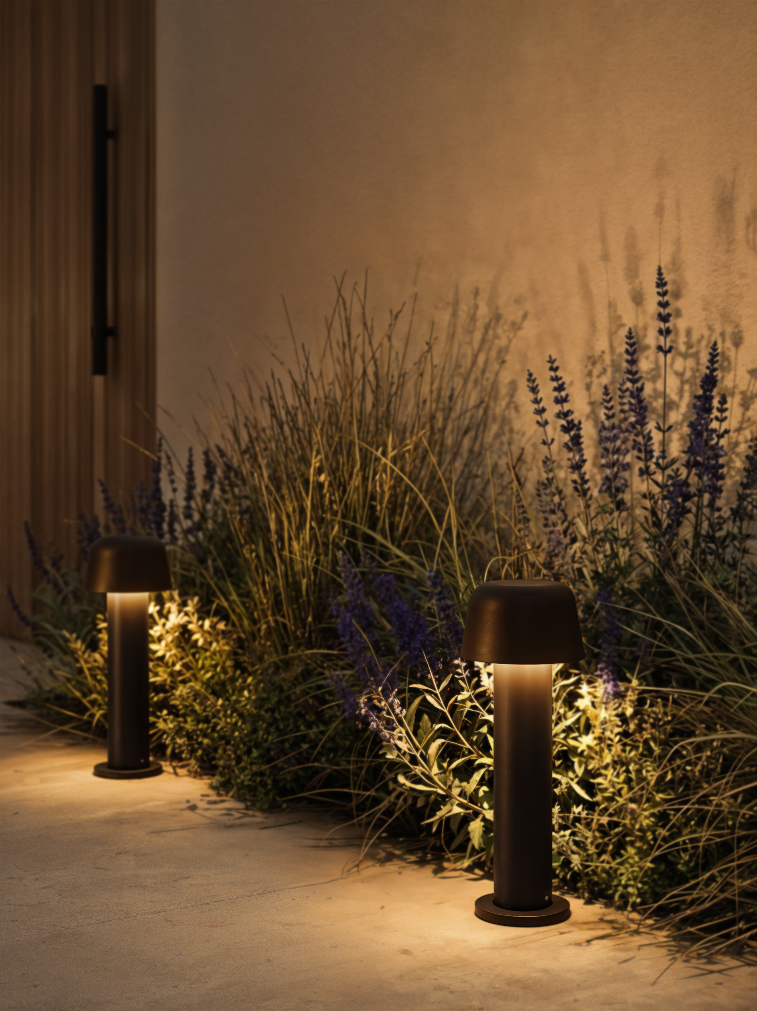 Nomad Bollard 400 2700K structuur zwart
