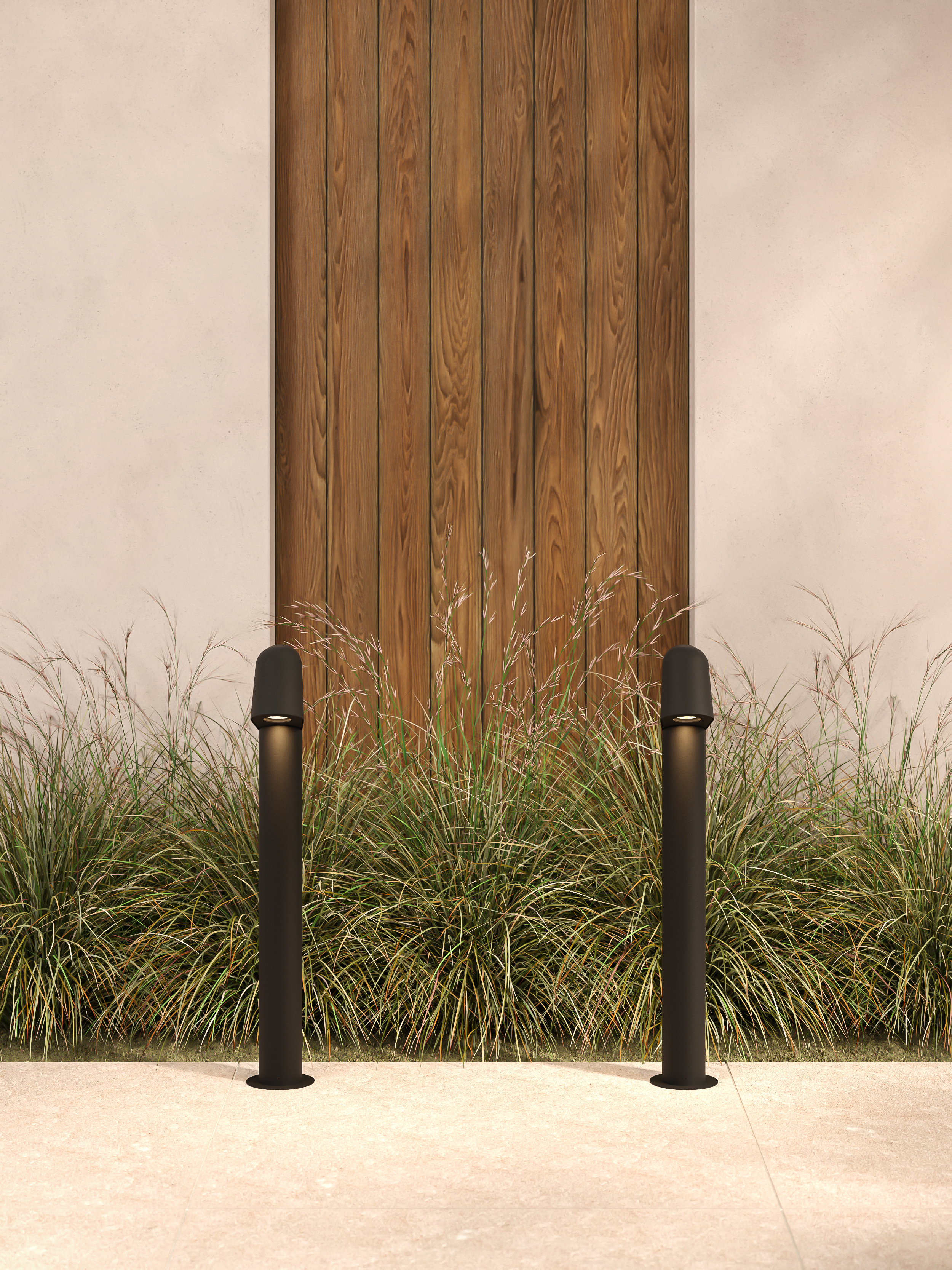 Mast Bollard 700 excl. GU10 structuur zwart