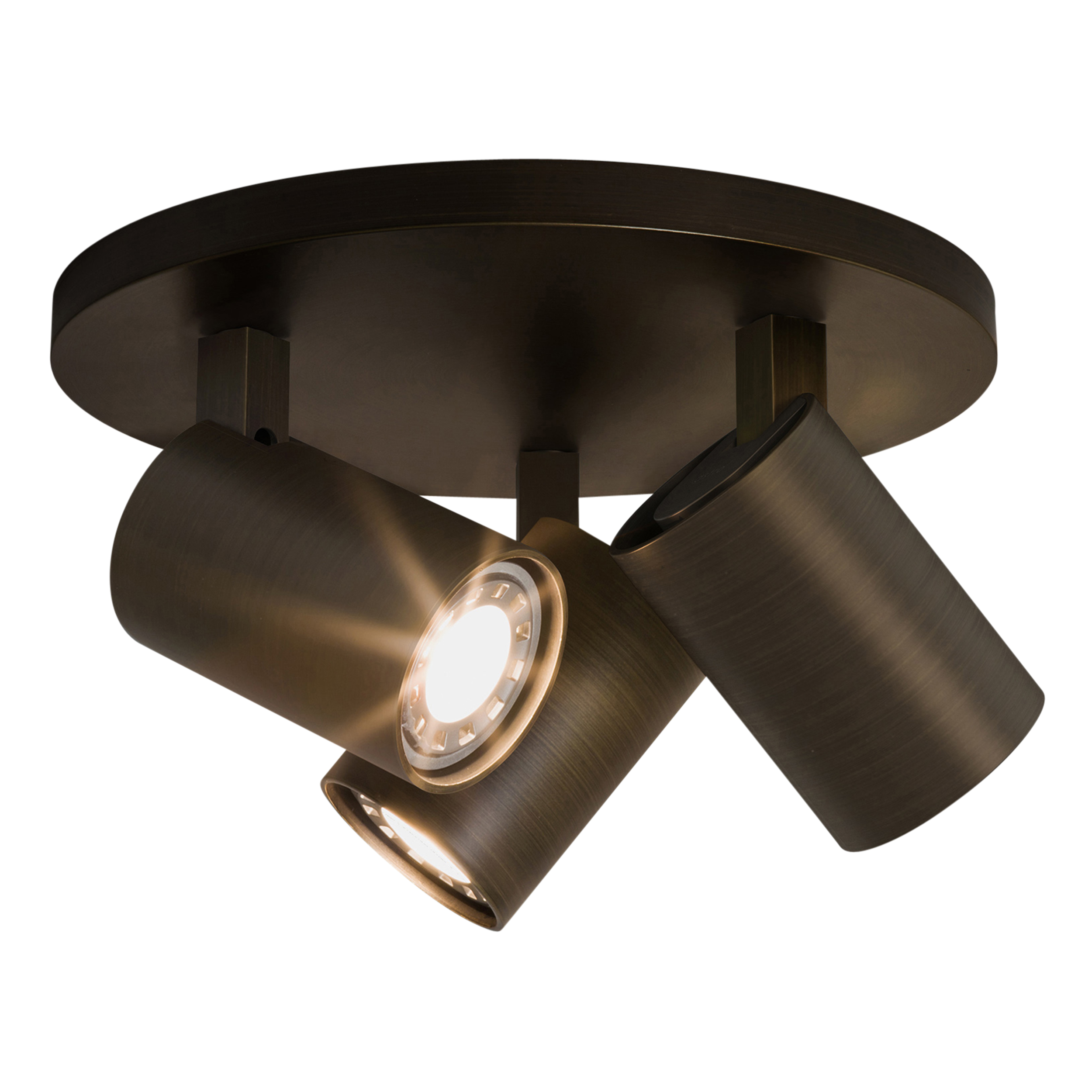 Ascoli Triple Round OBS excl. 3x GU10 brons