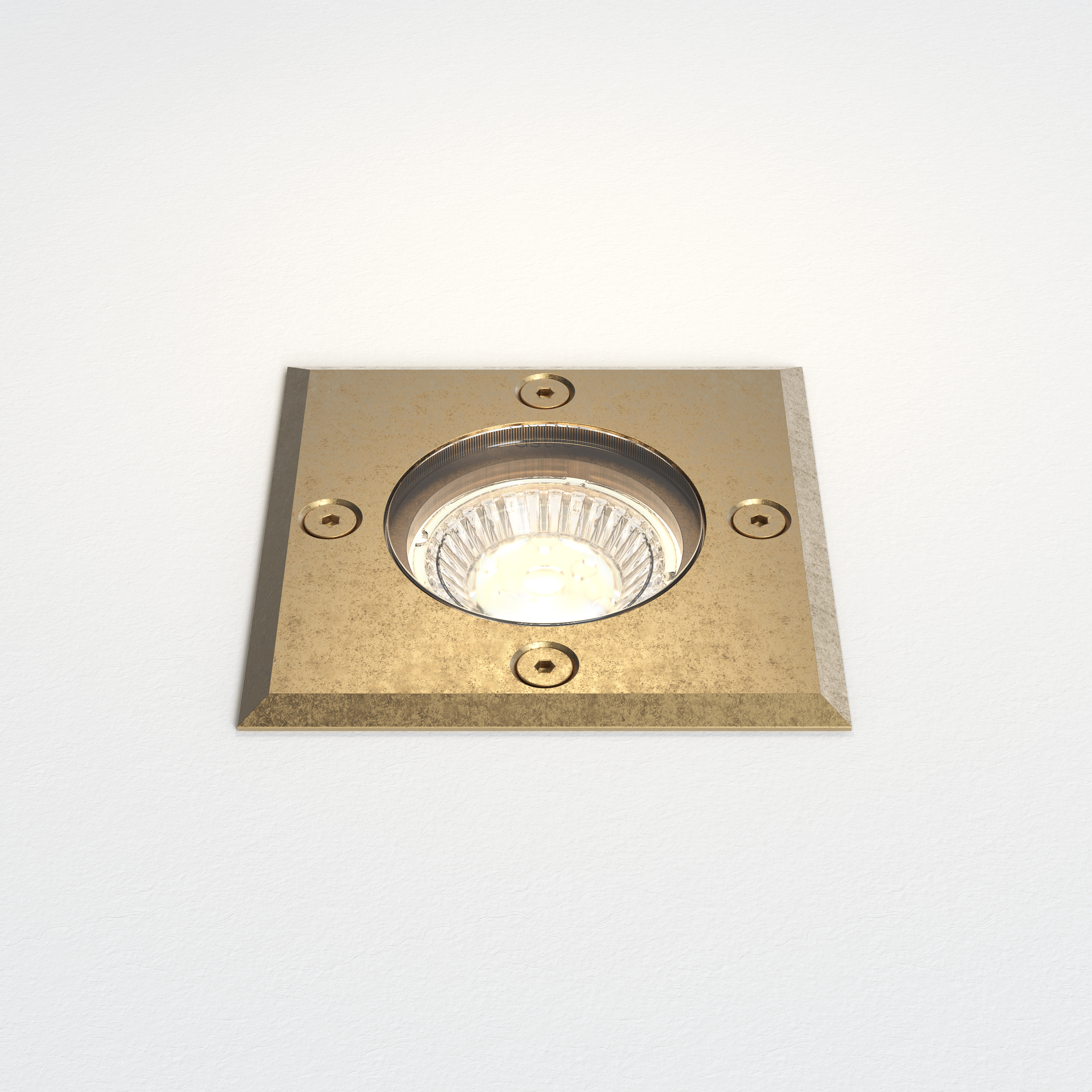 Gramos Square BGS excl. GU10 massief messing