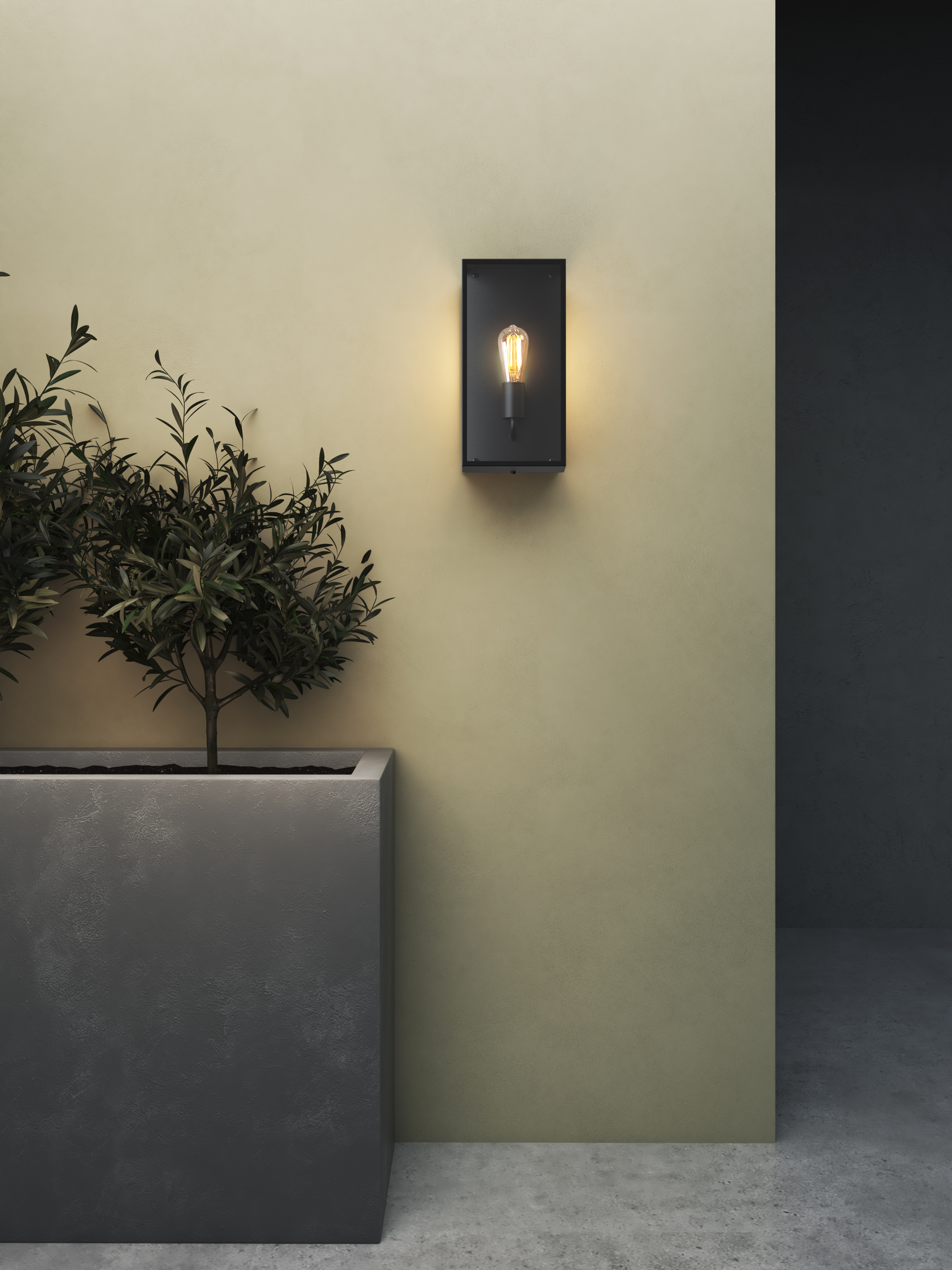 Messina 200 BWL excl. E27 structuur zwart