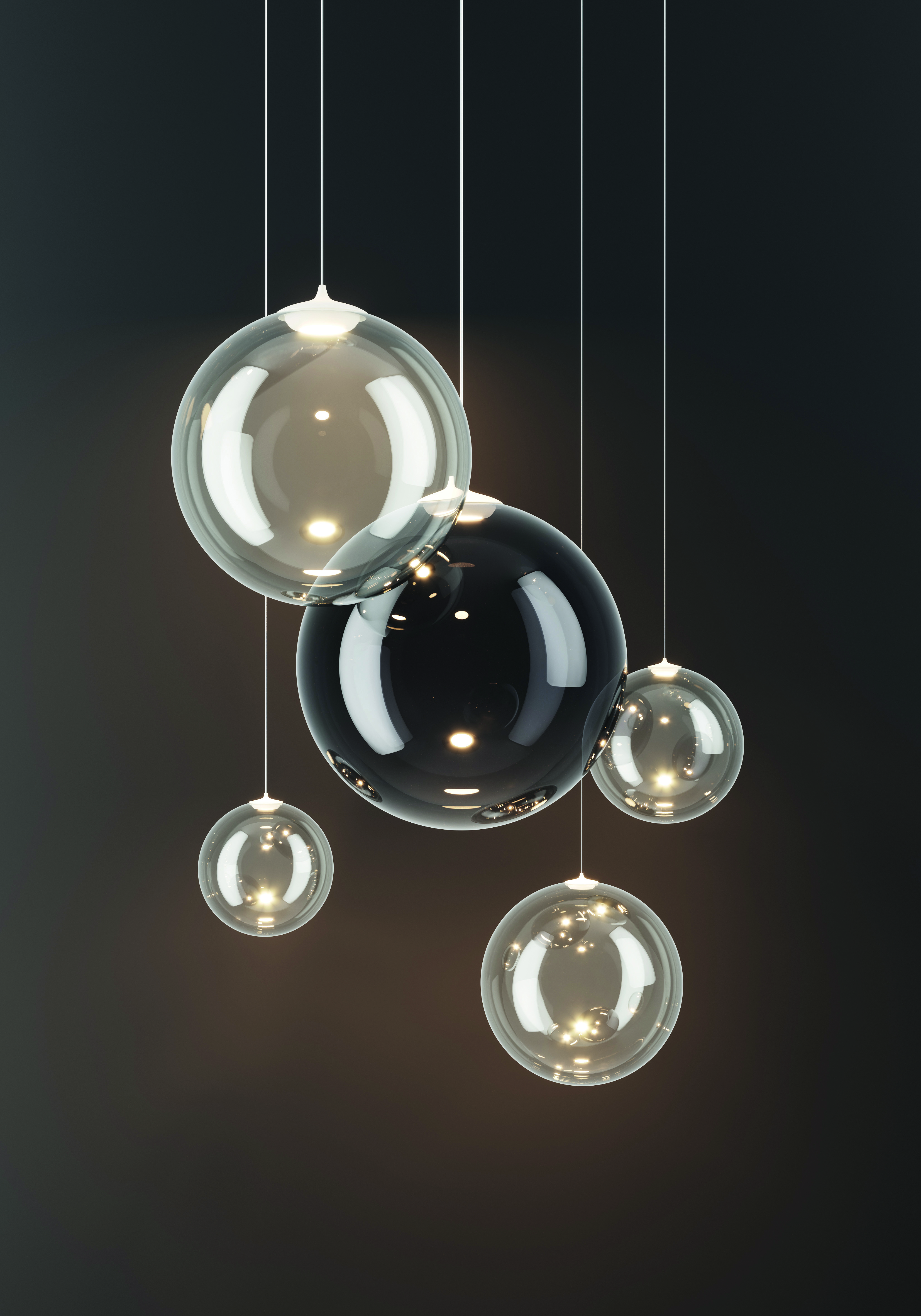 Lodes Random Solo 18 hanglamp 2700K glossy smoke