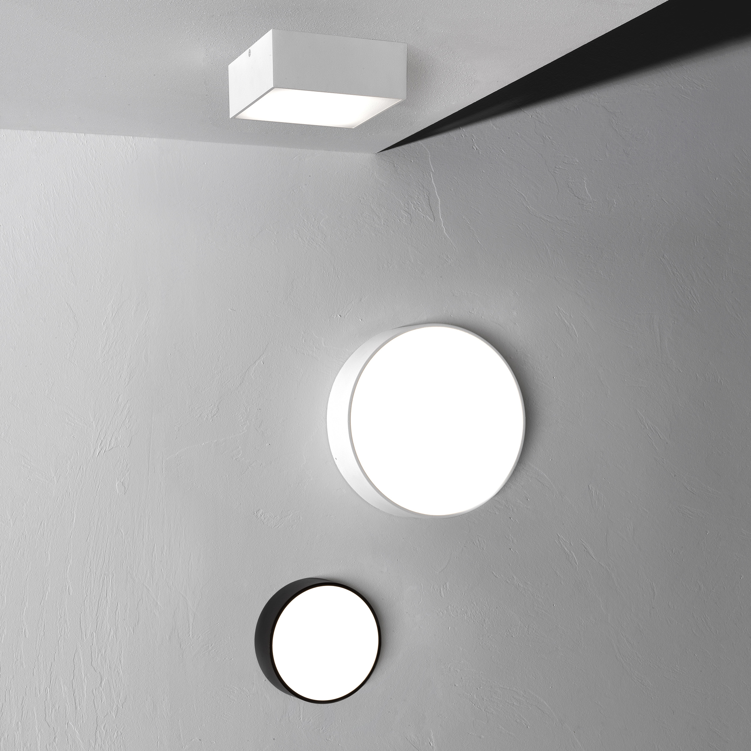Kea Square 140 LED BL 3000K structuur zwart^^