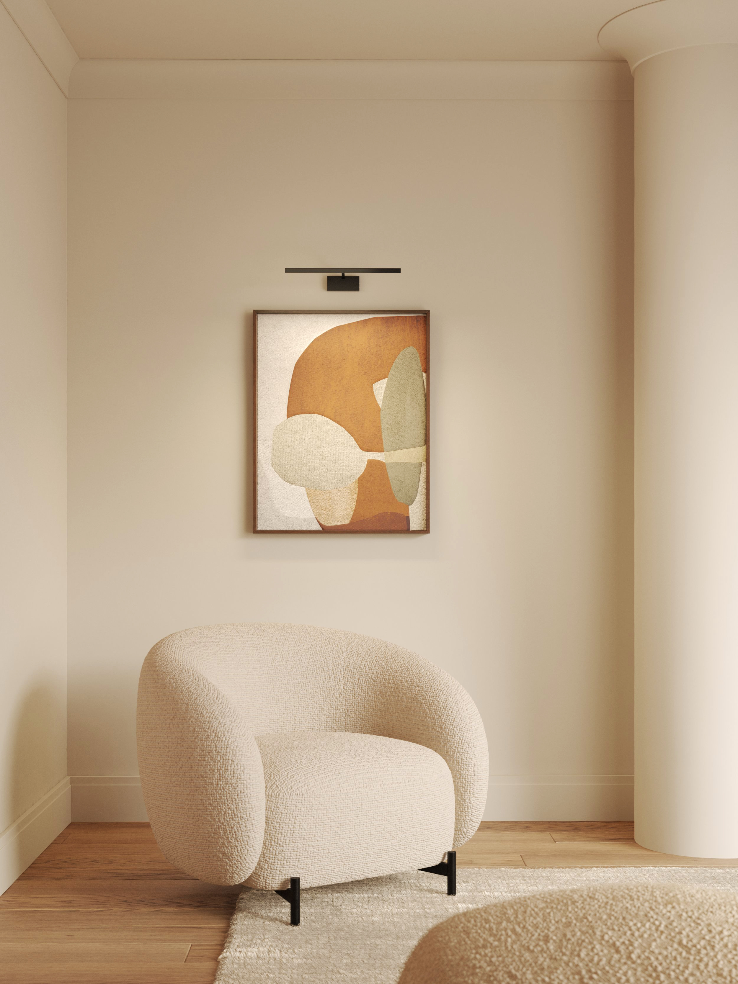 Mondrian 400 LED WL 2700K mat zwart