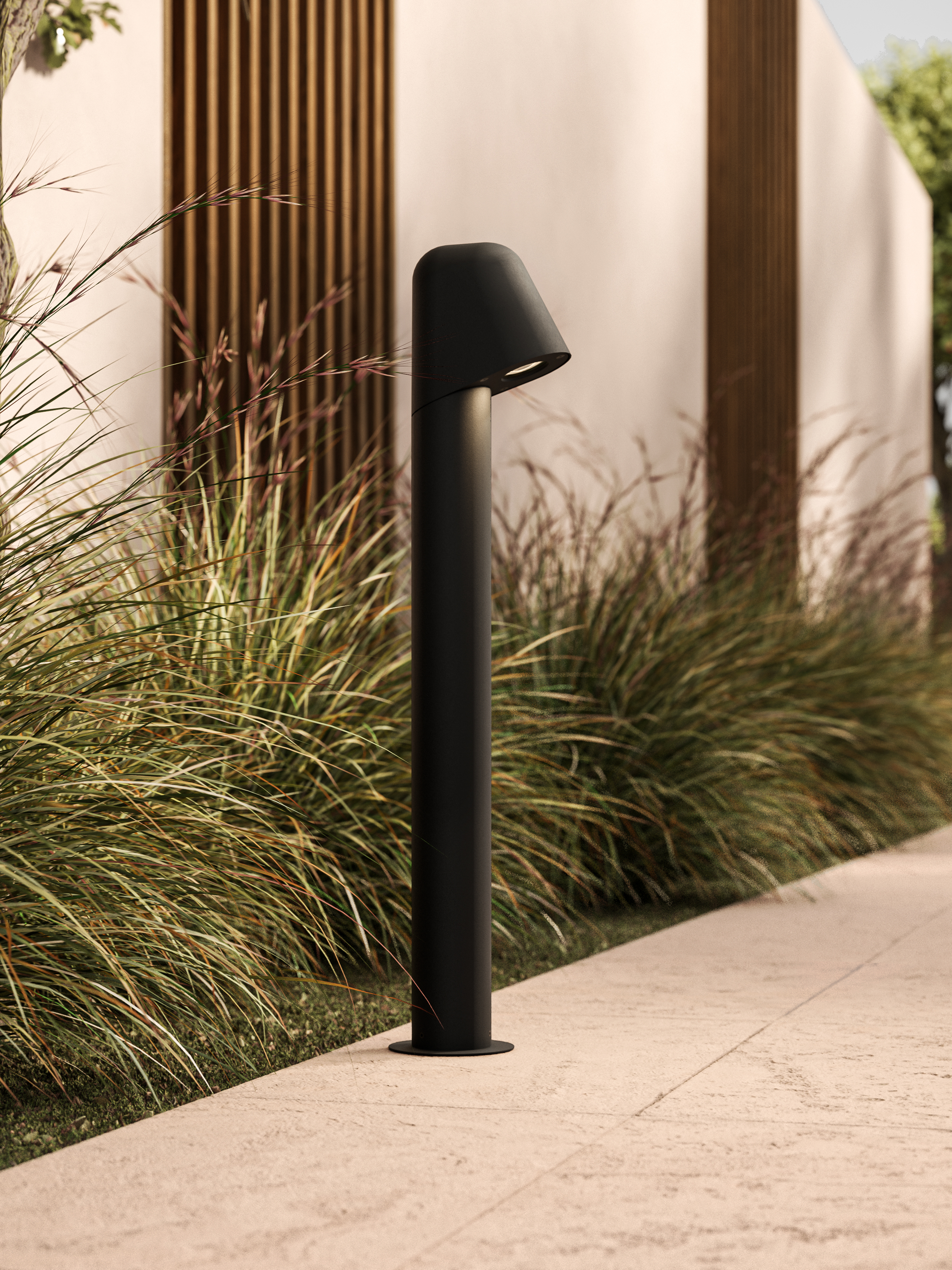 Mast Bollard 700 excl. GU10 structuur zwart