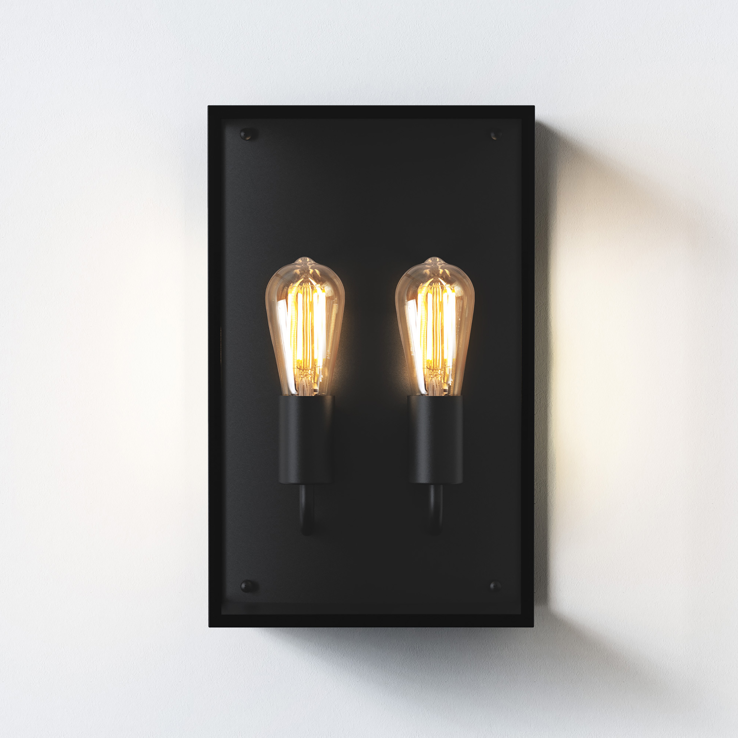 Messina Twin BWL excl. 2x E27 structuur zwart