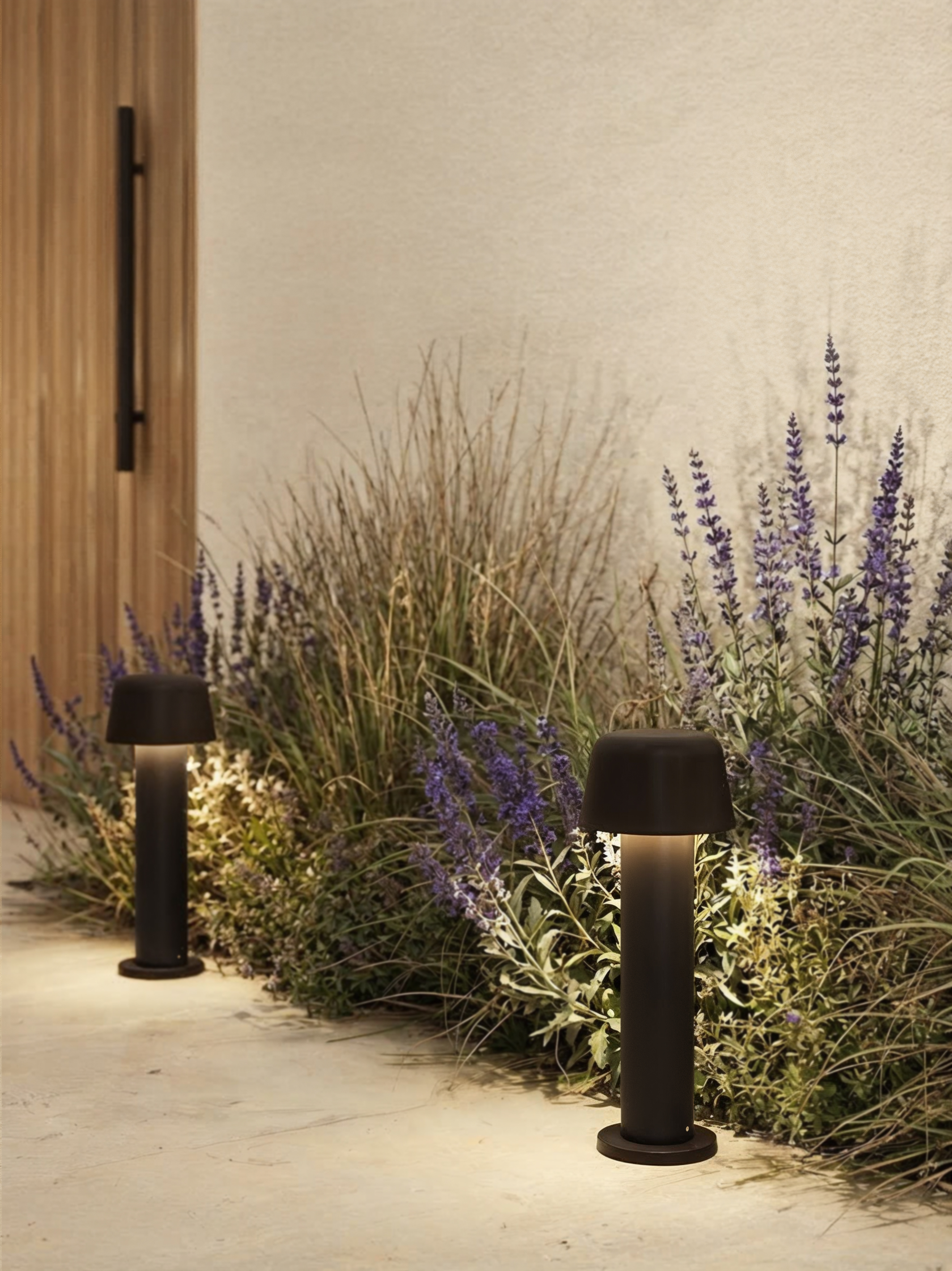 Nomad Bollard 400 2700K structuur zwart